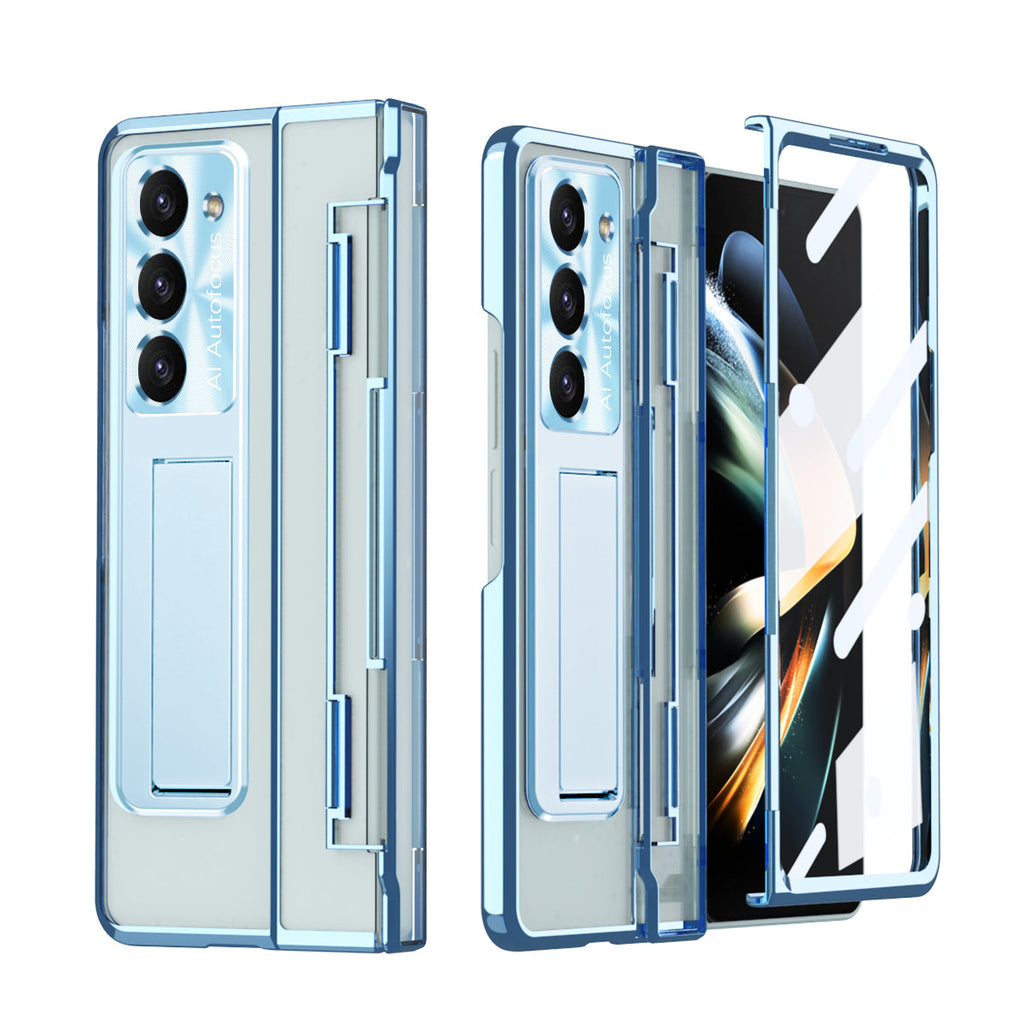 Armor Electroplated Shockproof Phone Case With Screen Protector For Galaxy Z Fold 6/5/4/3