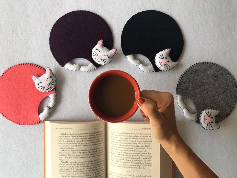 Cute cat coasters