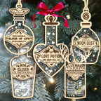 Christmas Potion Wooden Pendant