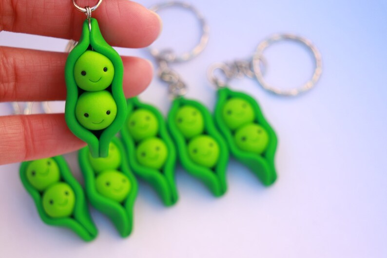 Cute Pea Keychain
