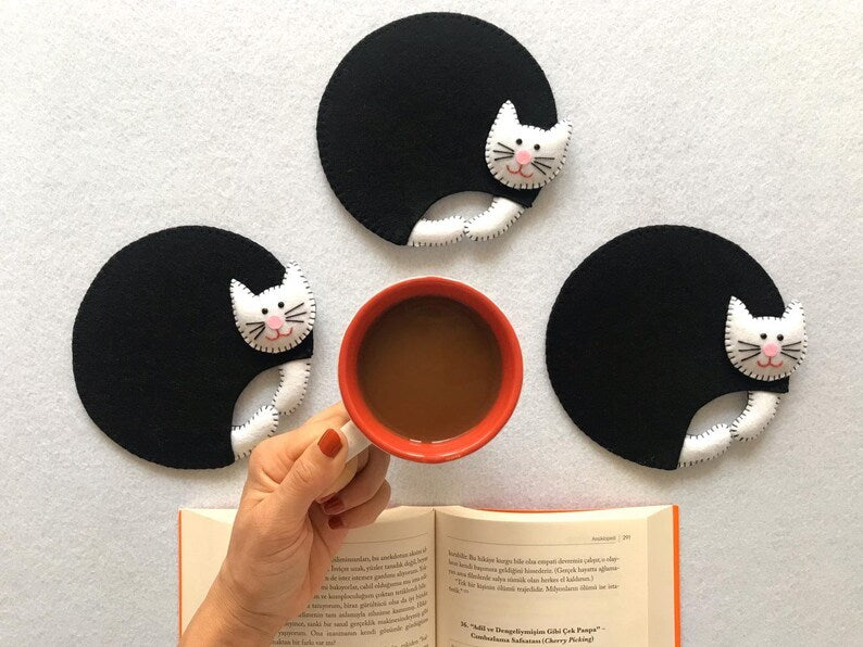 Cute cat coasters