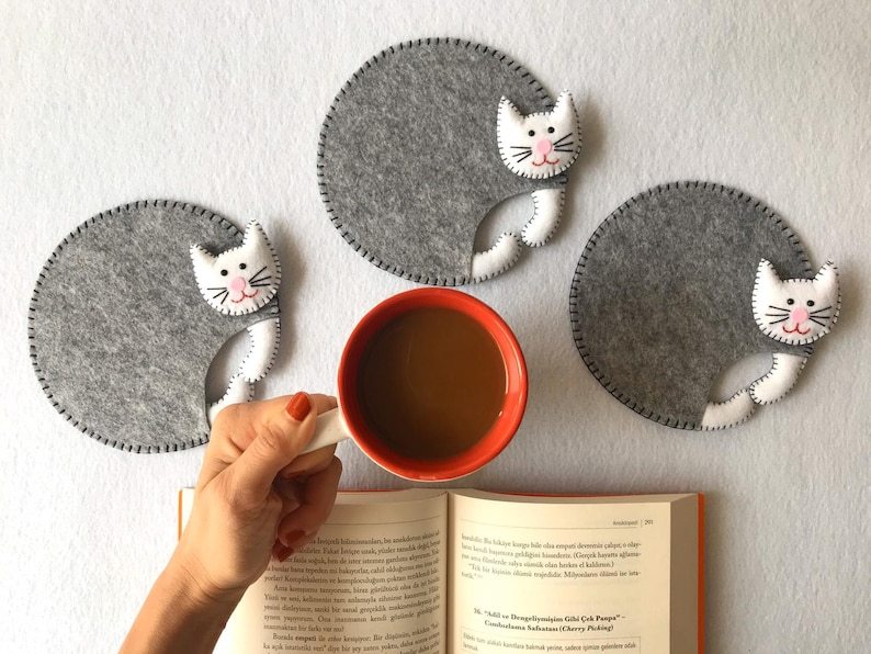 Cute cat coasters