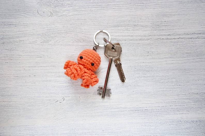 Crochet Keychain Octopus Toy