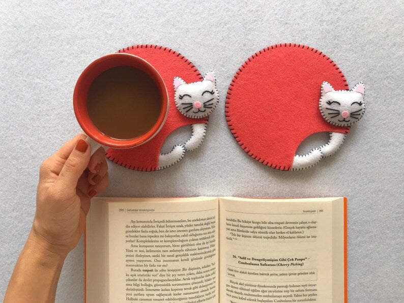 Cute cat coasters