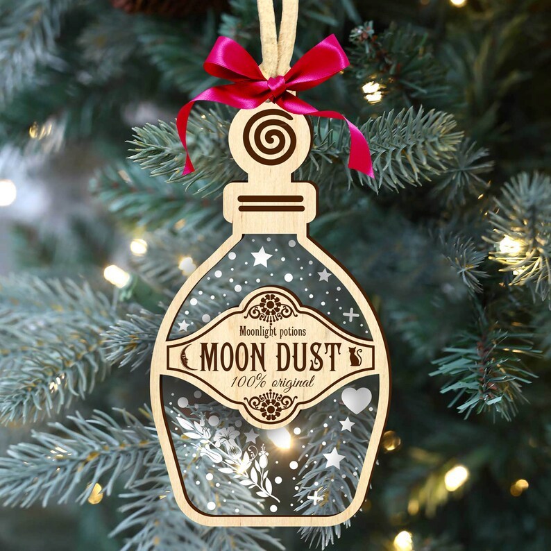 Christmas Potion Wooden Pendant