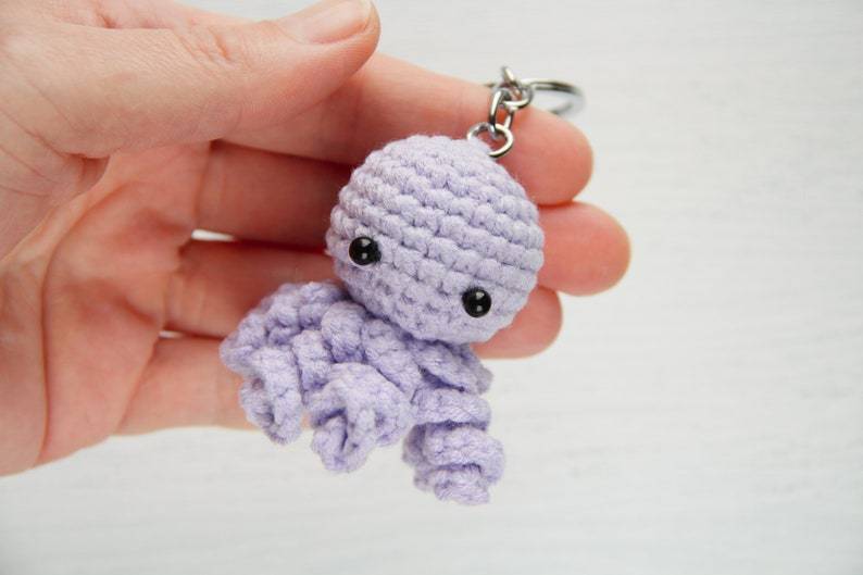 Crochet Keychain Octopus Toy