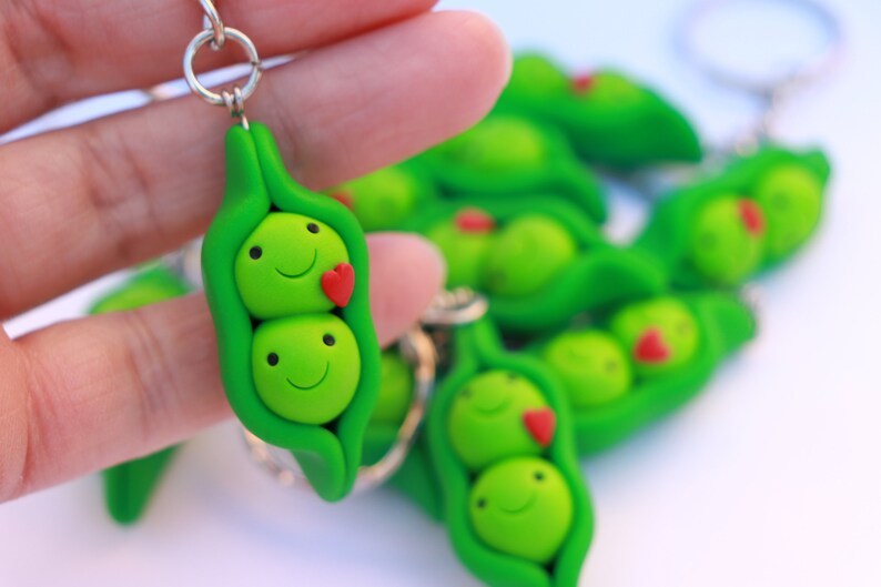 Cute Pea Keychain