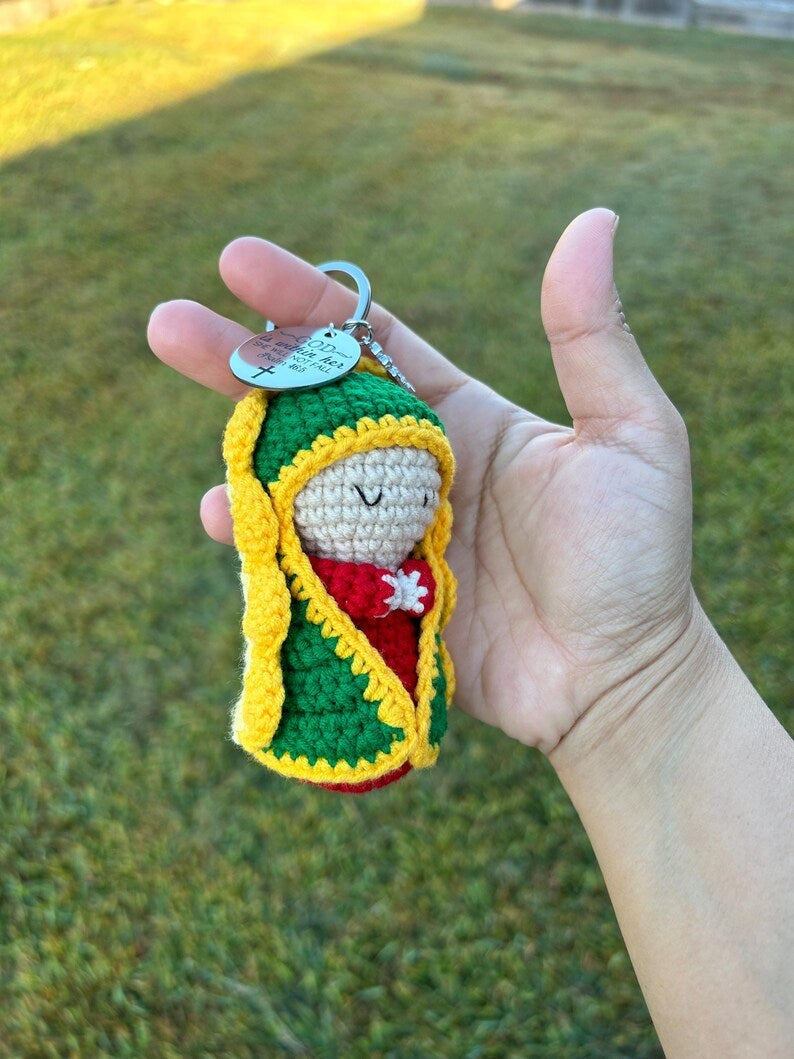 Crochet Mini Jesus Keychain/Hanging