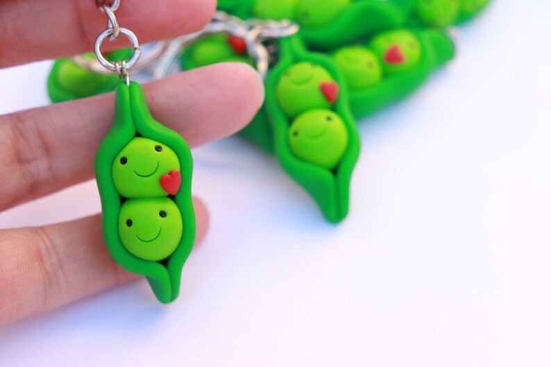 Cute Pea Keychain