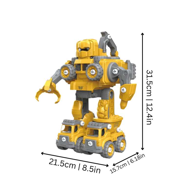 BuildBot 5-in-1 Construction Robot Assembly Toy Set