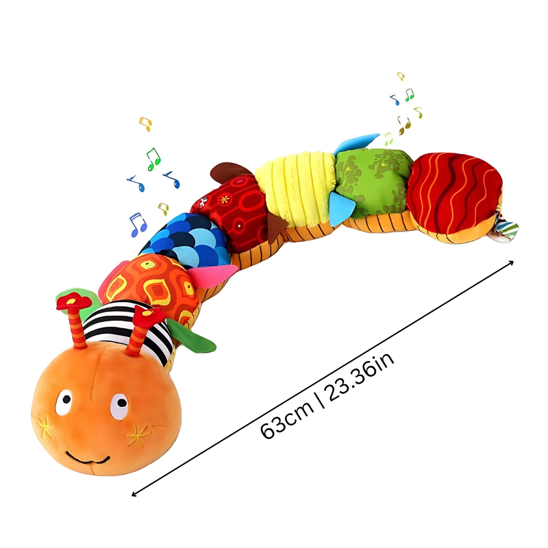 CuddlePillar Sensory Musical Caterpillar Plush for Babies