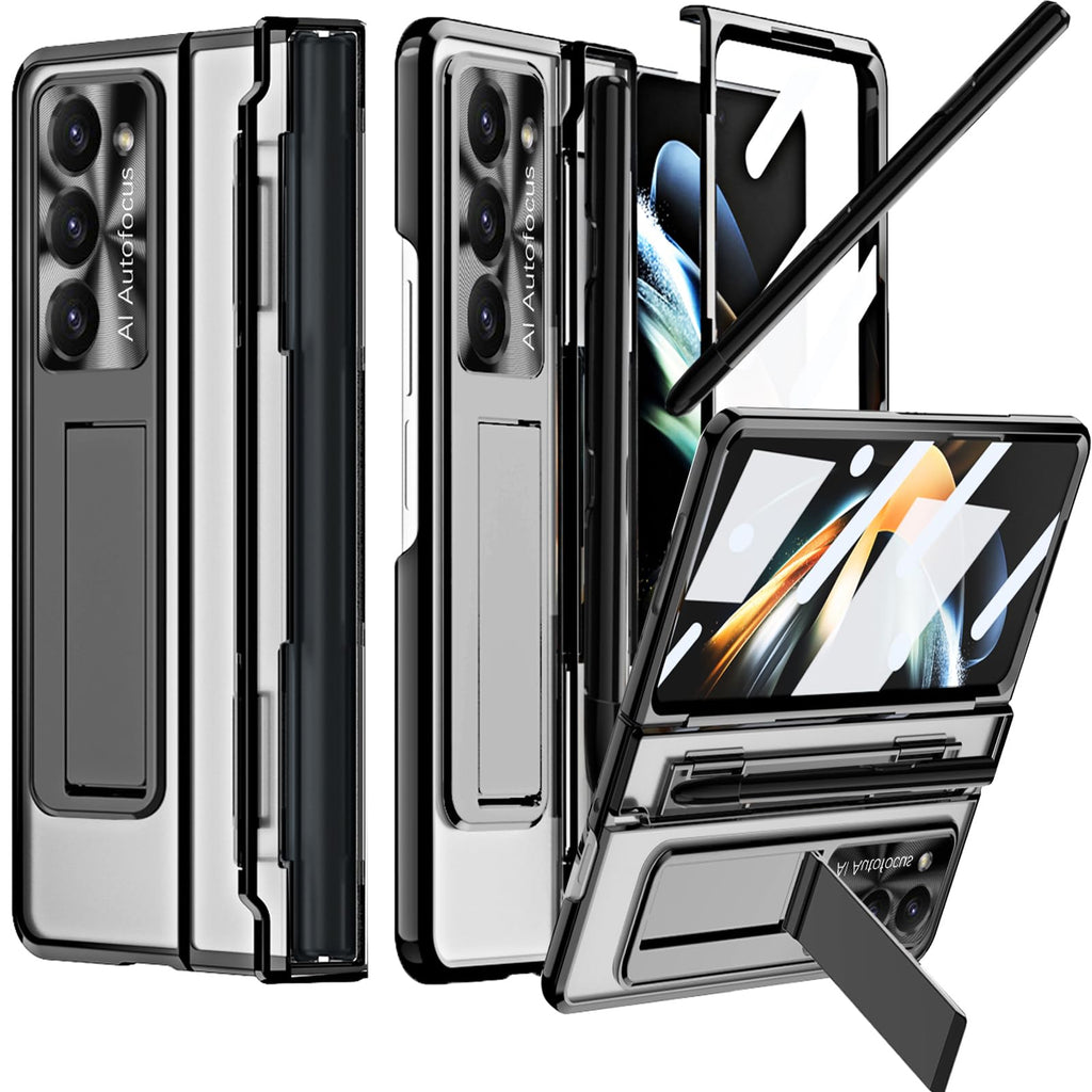 Armor Electroplated Shockproof Phone Case With Screen Protector For Galaxy Z Fold 6/5/4/3