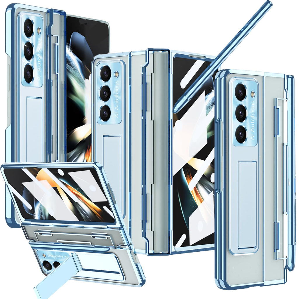 Armor Electroplated Shockproof Phone Case With Screen Protector For Galaxy Z Fold 6/5/4/3