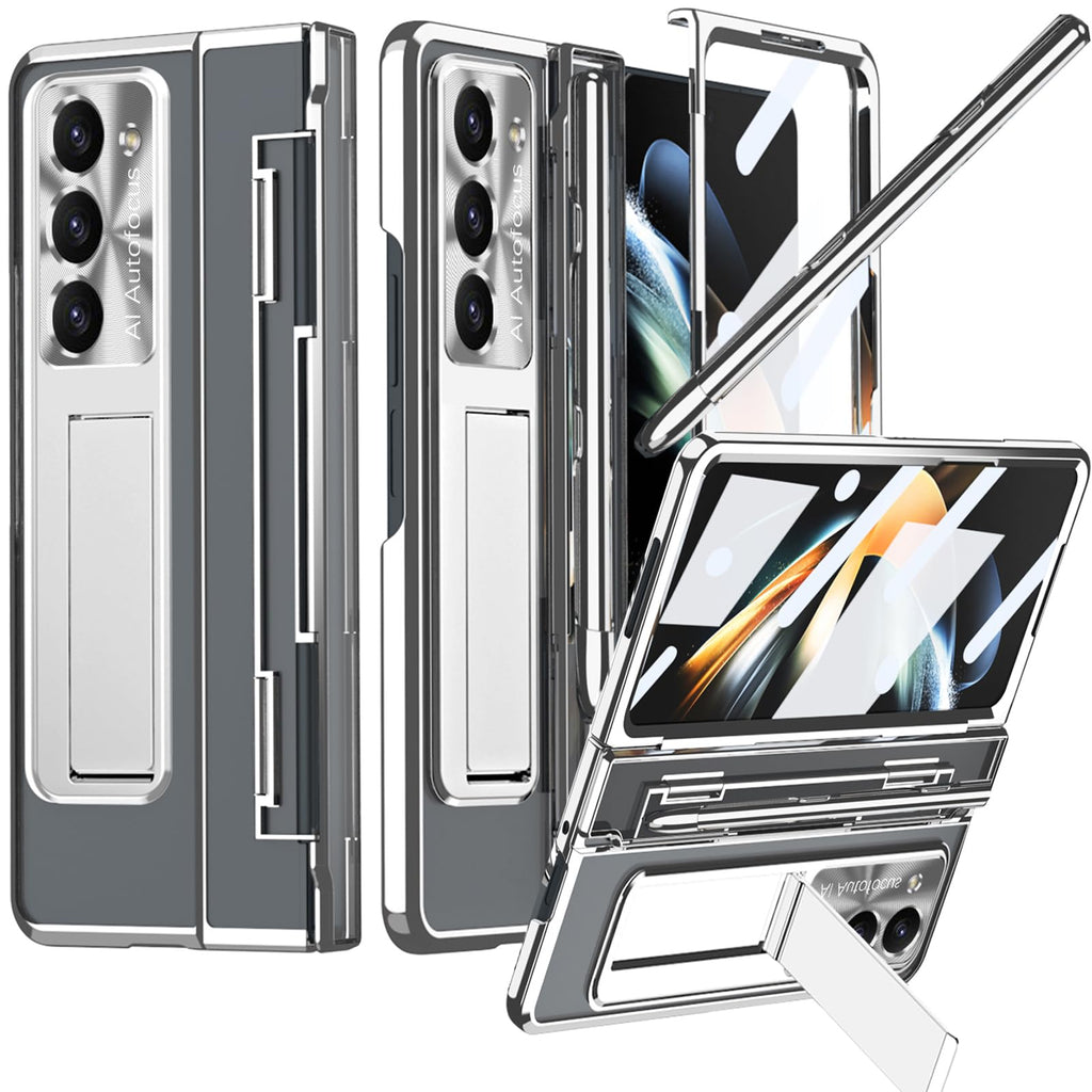 Armor Electroplated Shockproof Phone Case With Screen Protector For Galaxy Z Fold 6/5/4/3