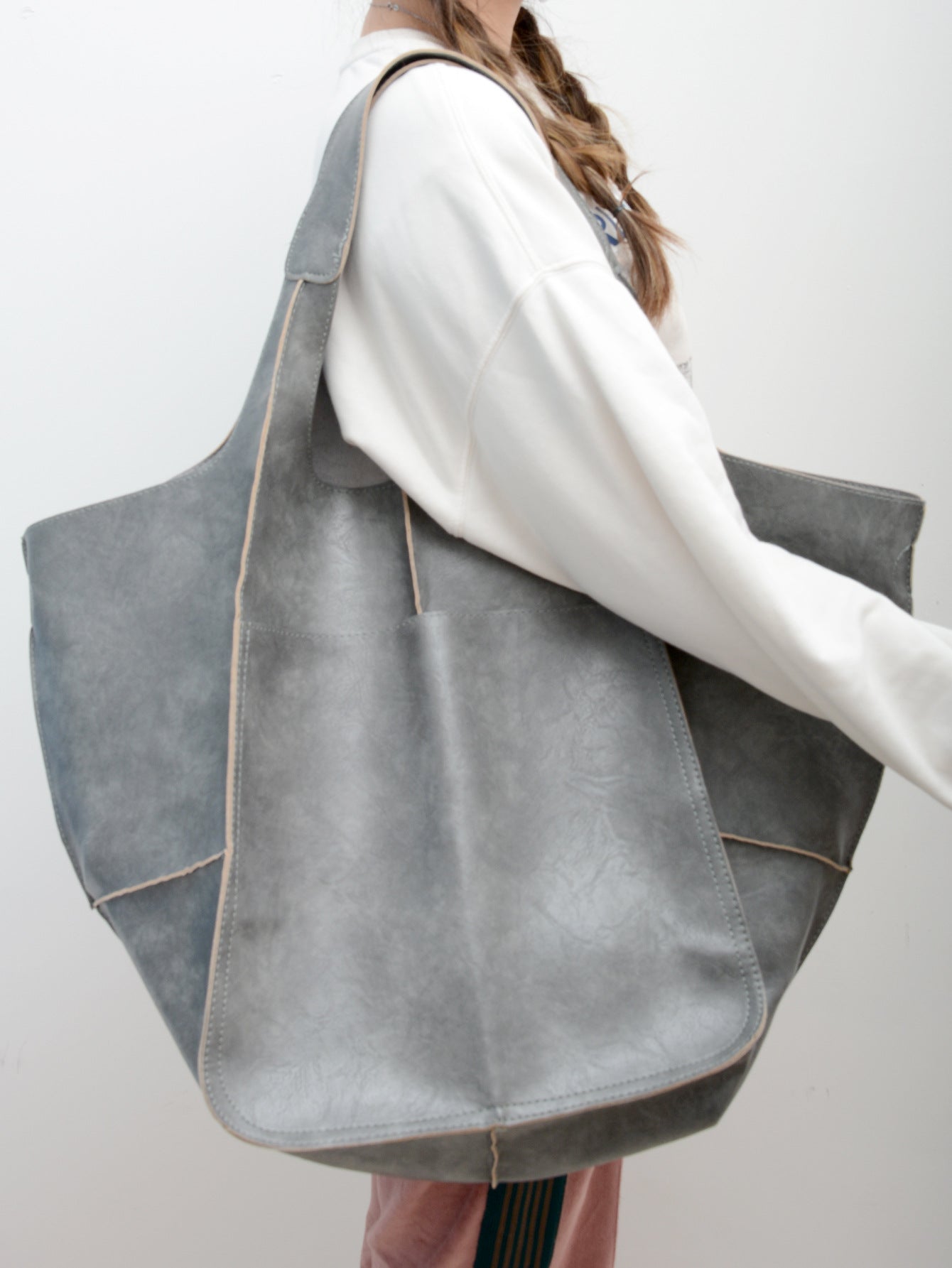 (🎄CHRISTMAS HOT SALE🎁) New Ladies Huge Oversized Leather Tote Bag