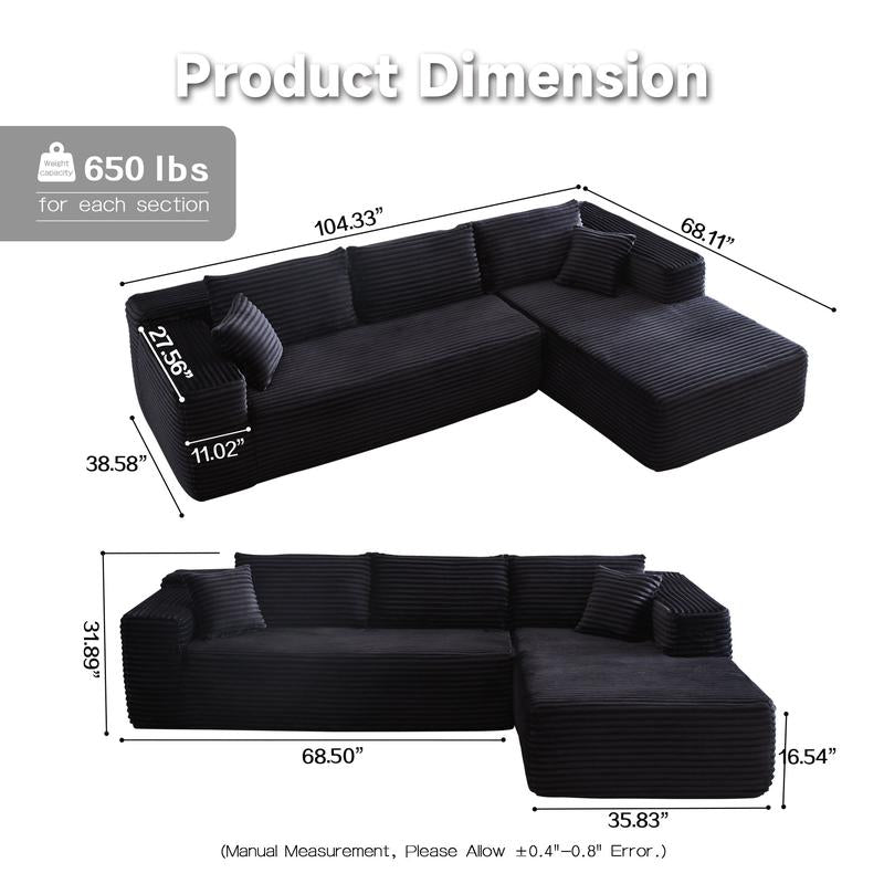 💥𝗟𝗶𝗺𝗶𝘁𝗲𝗱 𝗧𝗶𝗺𝗲 𝗢𝗳𝗳𝗲𝗿💖 Modular couch L-Shaped Sectional Sofa Set