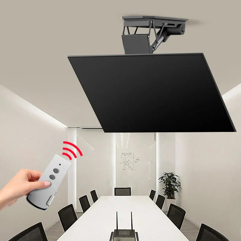 DT600 Pro Ceiling TV Lift – Motorized Rotating Mount for 50–90" Screens with Remote