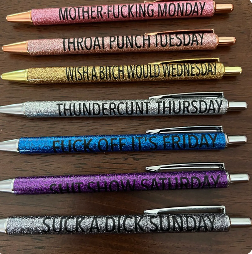 Colored Glitter Pen Set for Sarcastic Souls