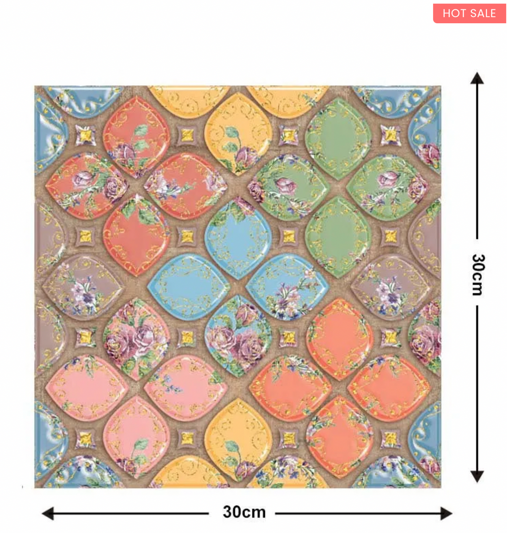 10Pcs 3D Peel and Stick Wall Tiles(12x12 inches)