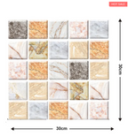 10Pcs 3D Peel and Stick Wall Tiles(12x12 inches)