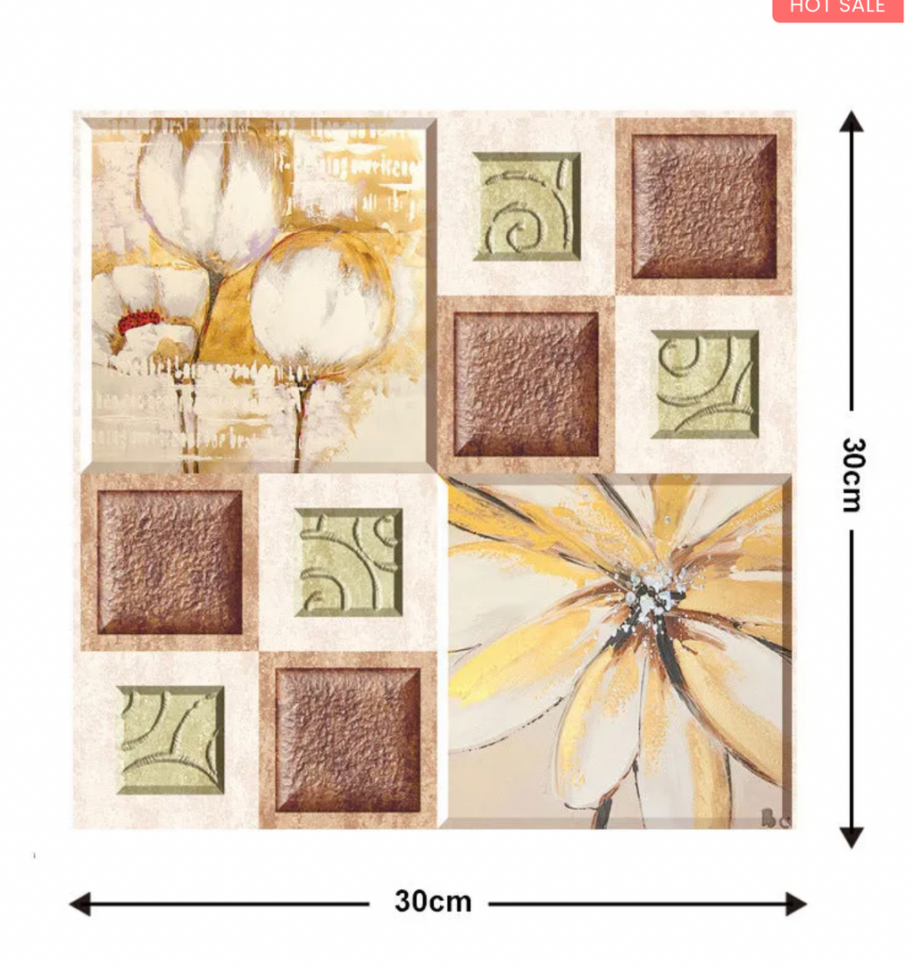 10Pcs 3D Peel and Stick Wall Tiles(12x12 inches)