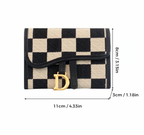 Checkerboard Pattern D Letter Design Card Holder
