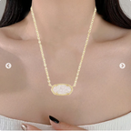 Agate Tooth Necklace