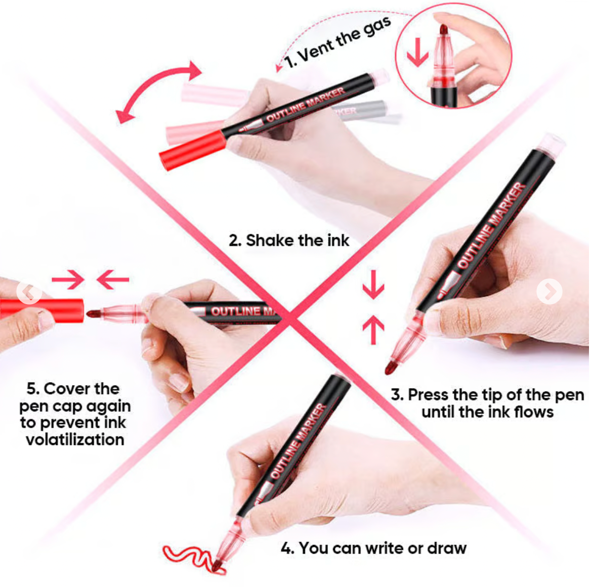 Coloring Lightstick Graffiti Highlighter Pens