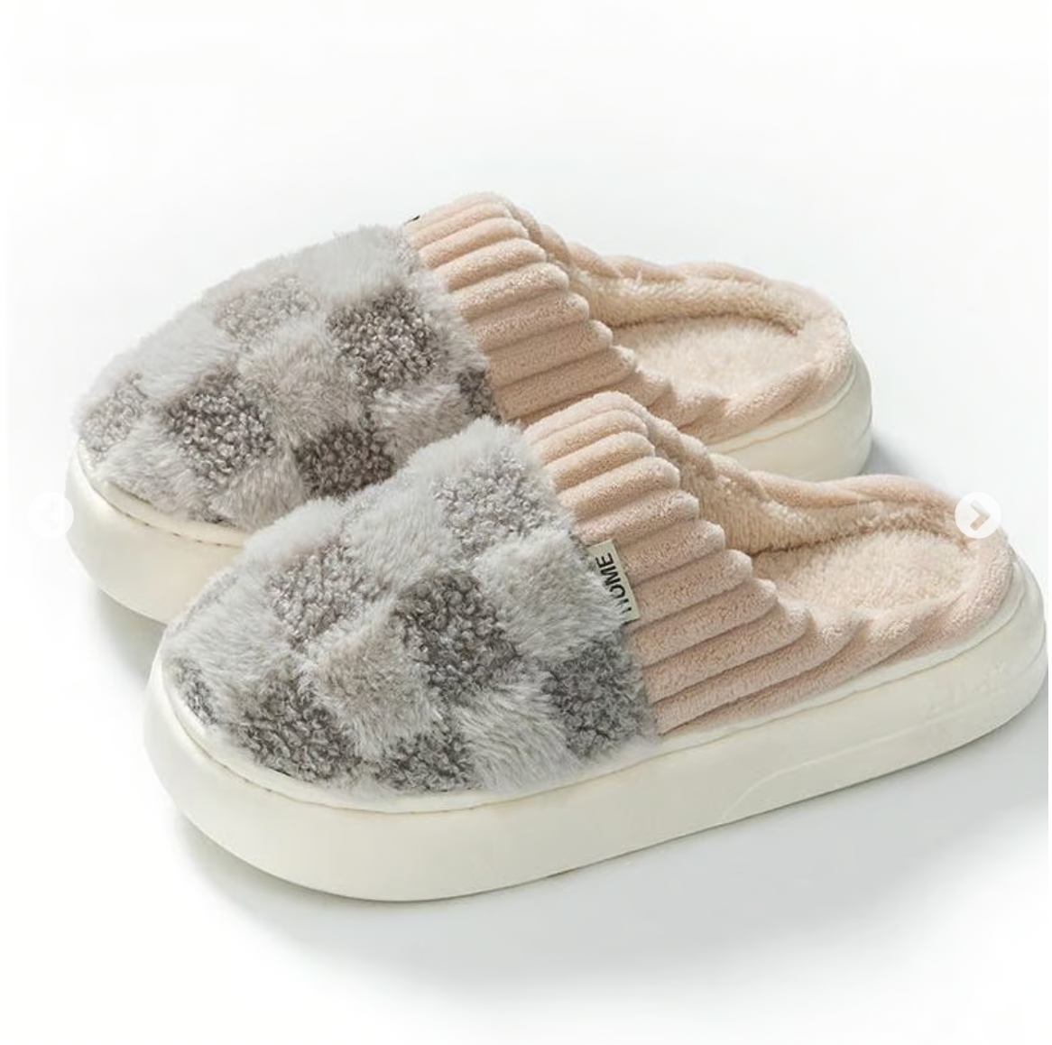 Cozy Cashmere Slippers with Slip-Resistant Sole
