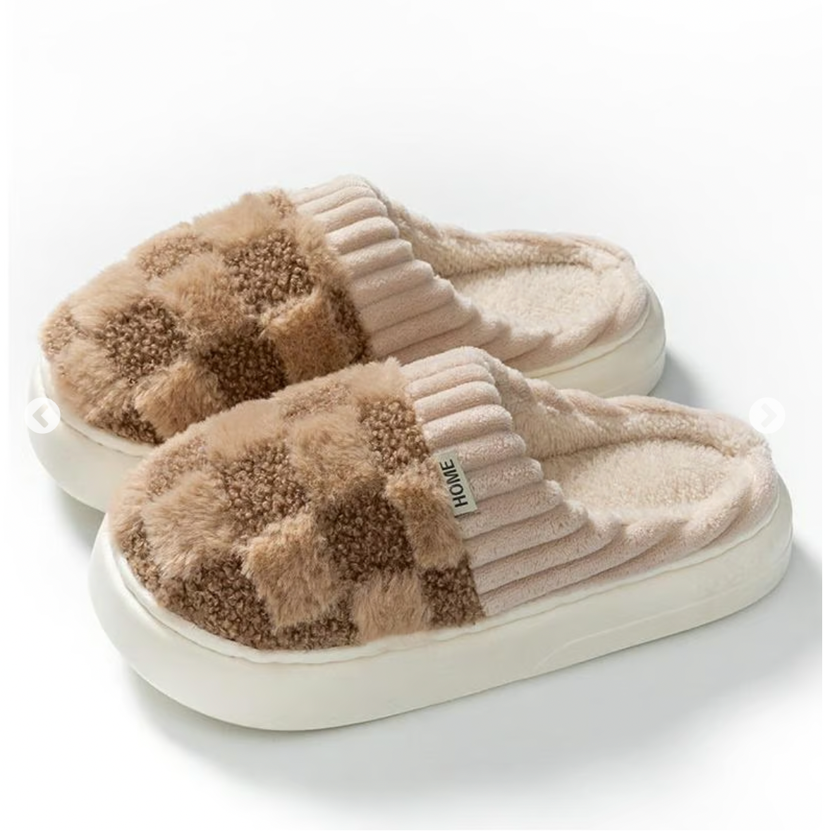 Cozy Cashmere Slippers with Slip-Resistant Sole