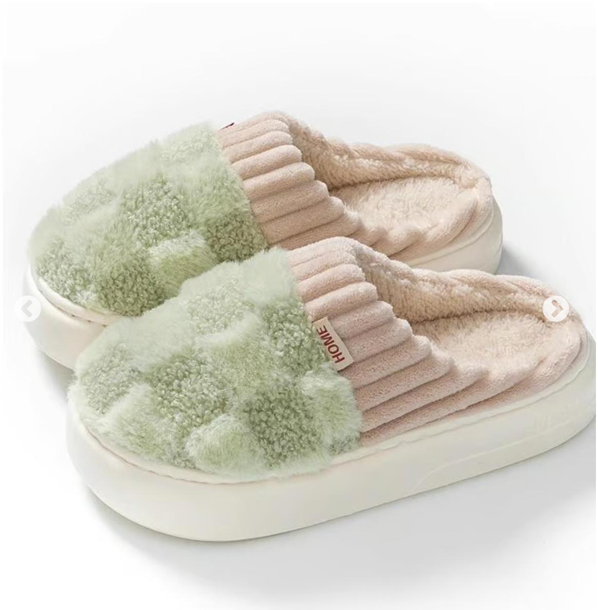 Cozy Cashmere Slippers with Slip-Resistant Sole