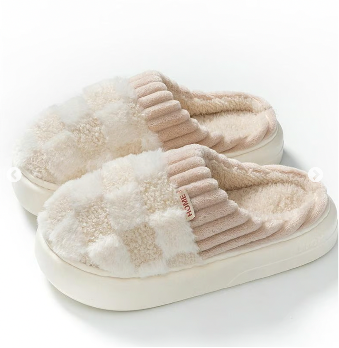 Cozy Cashmere Slippers with Slip-Resistant Sole