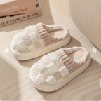 Cozy Cashmere Slippers with Slip-Resistant Sole