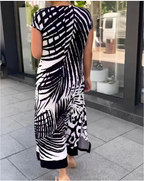 Casual Printed Short Sleeve Dress