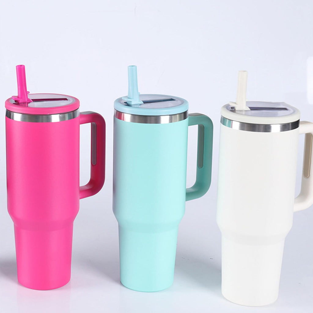 40 oz Tumbler Flip Straw Lid Replacement , Spill Proof Splash Resistant Tumbler Lids