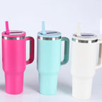 40 oz Tumbler Flip Straw Lid Replacement , Spill Proof Splash Resistant Tumbler Lids