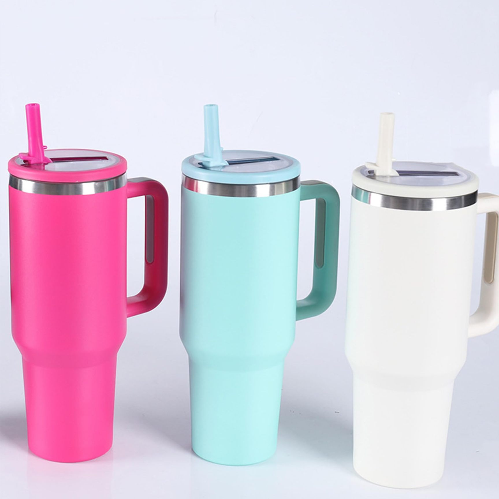 40 oz Tumbler Flip Straw Lid Replacement , Spill Proof Splash Resistant Tumbler Lids