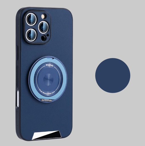 360° Rotating Leather Case - Magnetic Charging & Comfortable Grip