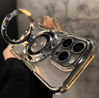 360° Rotating Phone Case - Electroplated Frame & Magnetic Charging
