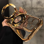 360° Rotating Phone Case - Electroplated Frame & Magnetic Charging