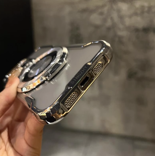 360° Rotating Phone Case - Electroplated Frame & Magnetic Charging
