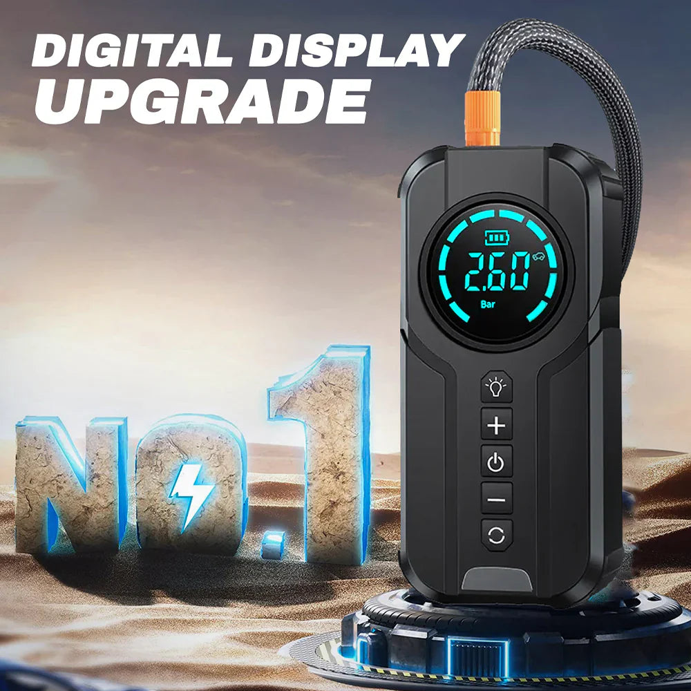 All-in-one emergency electric car jump starter air pump machine