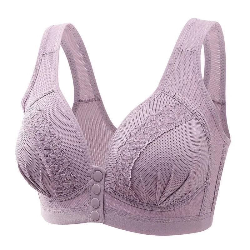 Buy 1 Get 2 Free-2024 breathable cotton bra with front button