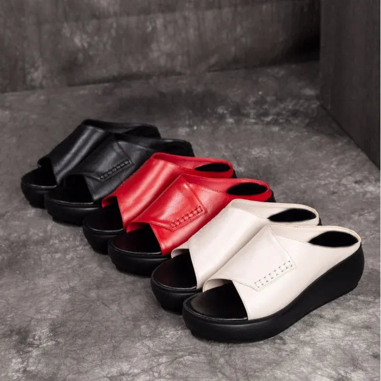 2023 WOMEN'S NEW THICK-BOTTOMED FISH MOUTH SLIPPERS