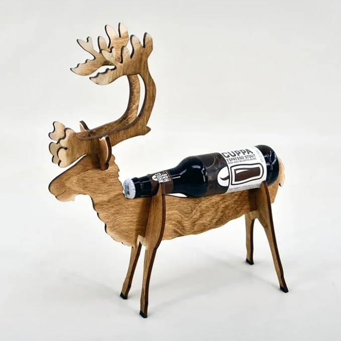 Christmas Reindeer Wine Bottle Holder Table Decoration