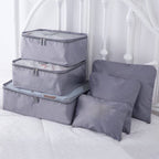 6 pieces portable luggage packing cubes