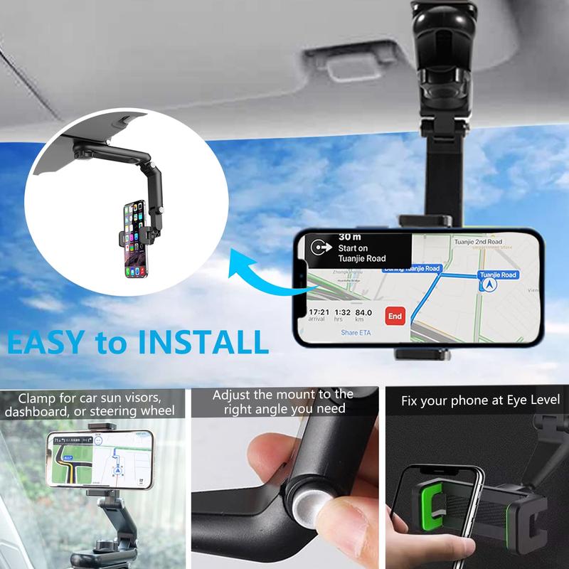 2025 New 1080° Multi-Function Sun Visor Universal 360 Degree Rotating Phone Holder