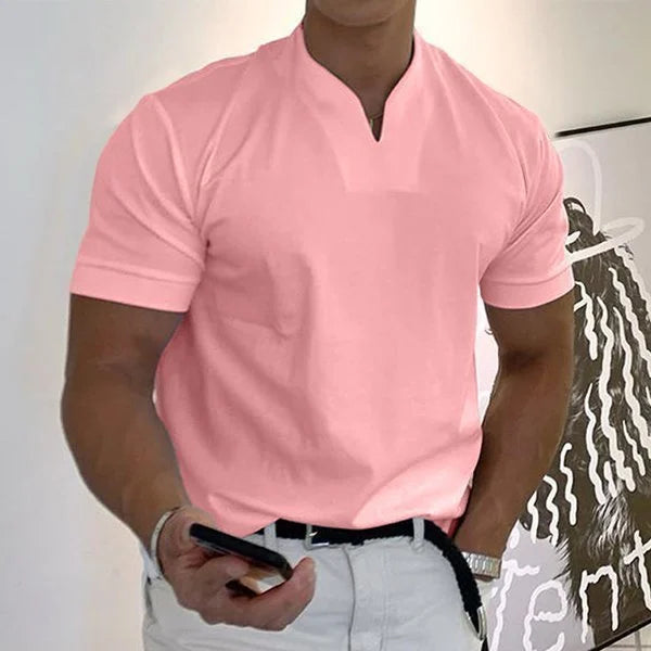 2023 Men Gentlemans business Short Sleeve Fitness T Shirt