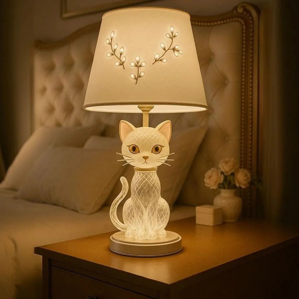 Cat table lamp