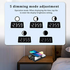 Charging Station with Clock, Wireless Charger with Night Light（Fast Charging)⚡